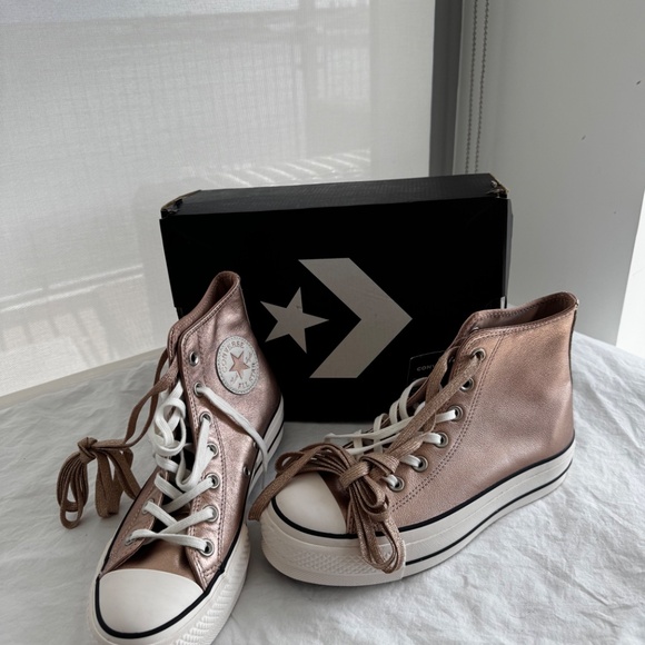 Converse CTAS LIFT HI particle beige/white Size 7 - Rare - NEW - Picture 3 of 6